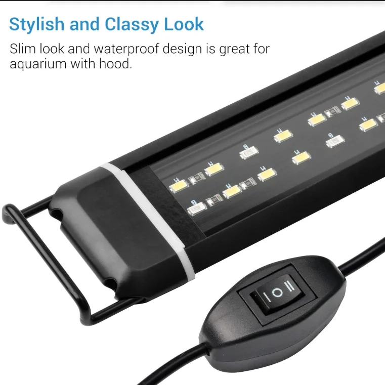 GAKO IPL-120  60W Aquarium LED Fish Tank Light with Extendable Bracket WRGB overhead Lamp for planted tank