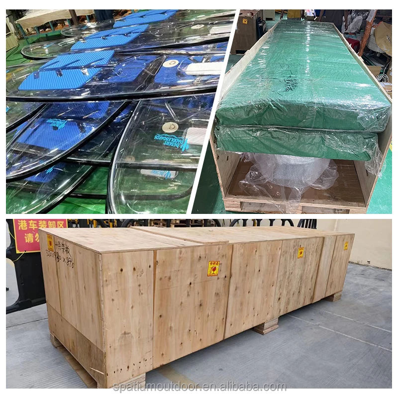 Spatium New Arrival SUP transparent board crystal clear sup paddle board for sale