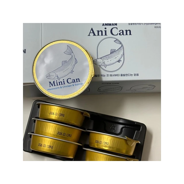 ANIMAN Wet Can Anican Salman 30g 6ea Korean Pet Food Antibiotic-Free Hydrolyzed Dog Food Hydrolyzed Chicken and Salmon Wet Food