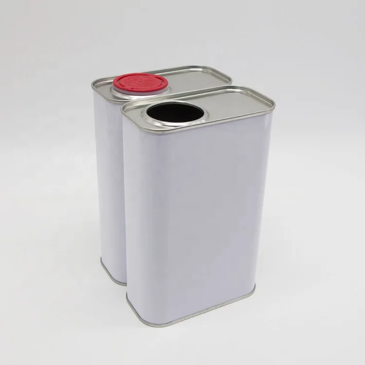 Оптовая продажа квадратные банки для моторного масла 1L 1.2L пустая металлическая жестяная банка химического