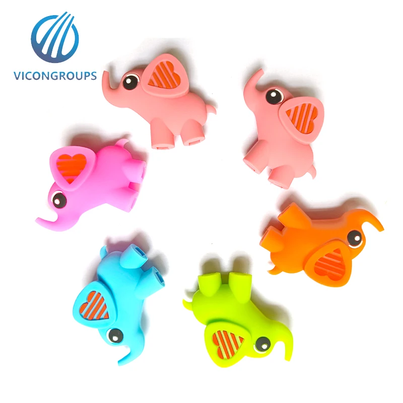 BPA Free Promotional various durable using cartoon head children plastic chopsticks