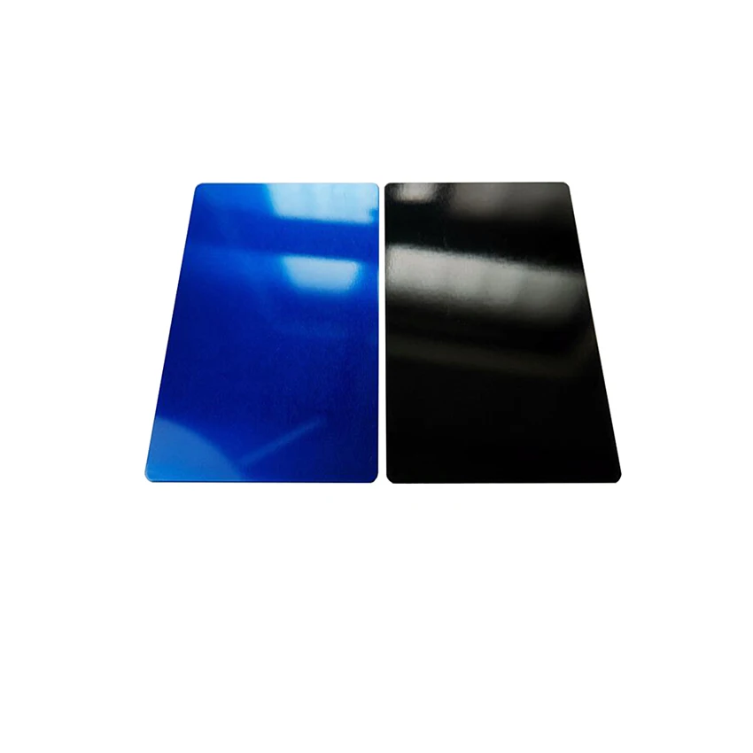 Custom 0.8mm Thick Anodized Aluminum Business Cards Sublimation Blank Style Credit Card Size Laser Plastic Model Engraving