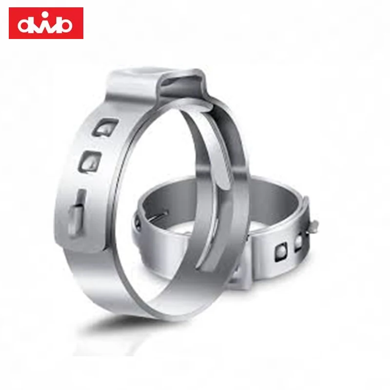 304 Stainless Steel 5/8 Inch PEX Cinch Clamps Rings Single Ear Hose Clamps  for PEX Tubing Pipe Fitting Connections