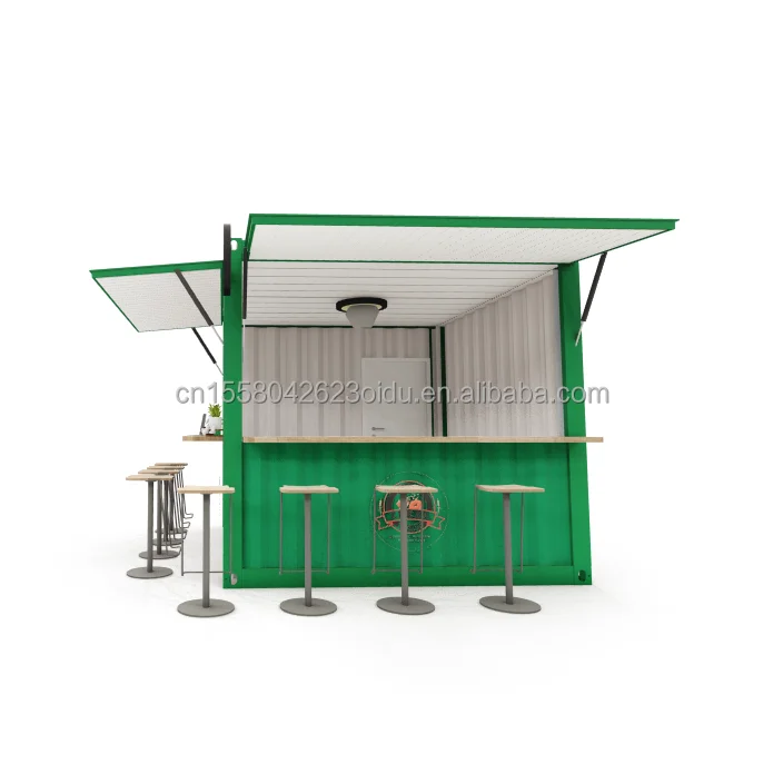 Custom Made Mobile Store Pop Up Cafe Bar 10ft and 20ft Movable Shipping Container Coffee Shops for sale