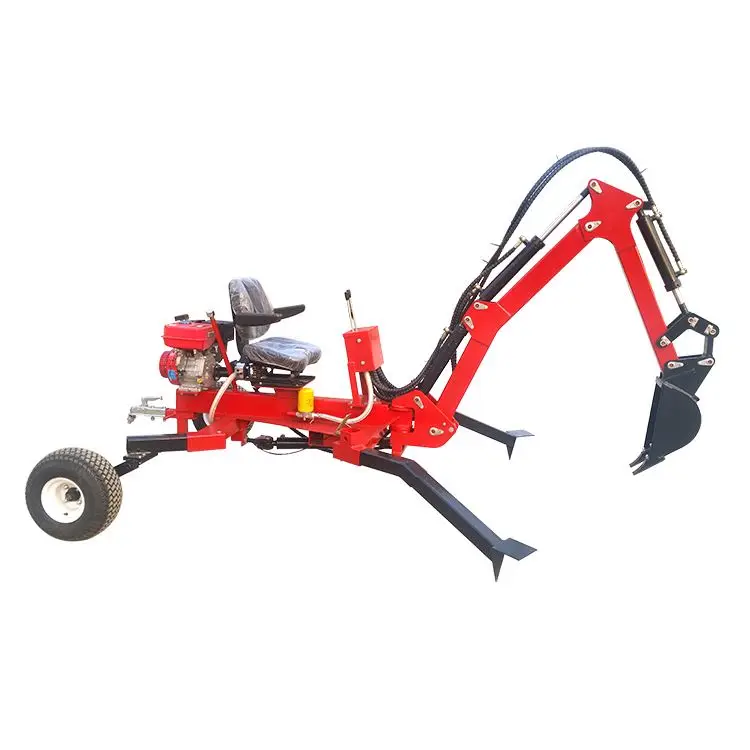 New Model Portable Towable 9hp Atv Backhoe Digger Tractor Backhoe Excavator 15hp 9hp Atv Backhoe