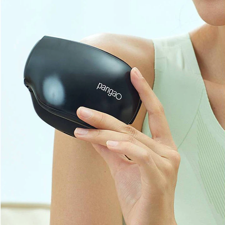 Pangao electric portable foldable vibration air pressure heating soothing smart eye massager device