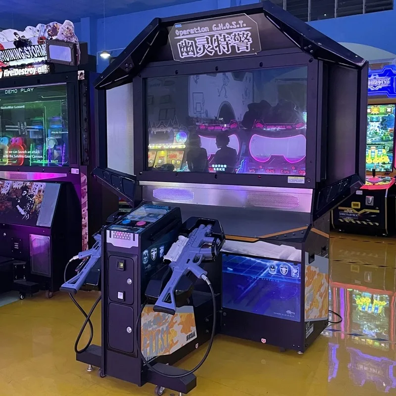 Новый Аркадный Игровой Автомат С монетоприемником детская игровая комната 4 человека аркадная снайперская стрельба Аркада