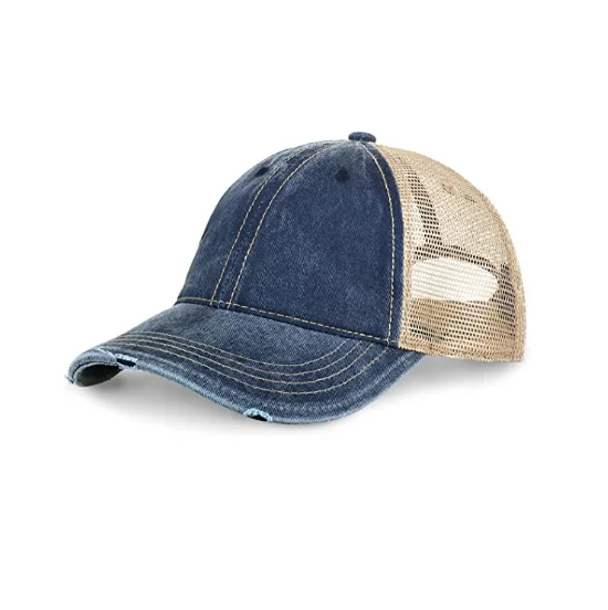 Повседневная стираемая шапка-тракер премиум класса, неструктурированная винтажная шапка с потертостями и окрашенным пигментом, регулируемые уличные головные уборы