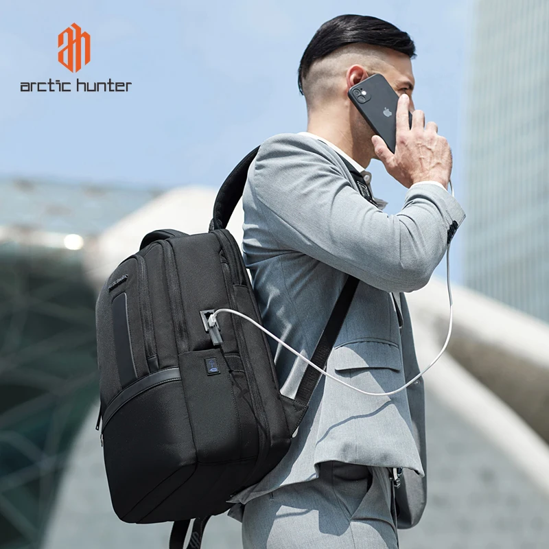 ARCTIC HUNTER Backpack For Travelling  Mens  BackPacks Business expandable Laptop Backpack Bag With USB Charging Port mochila