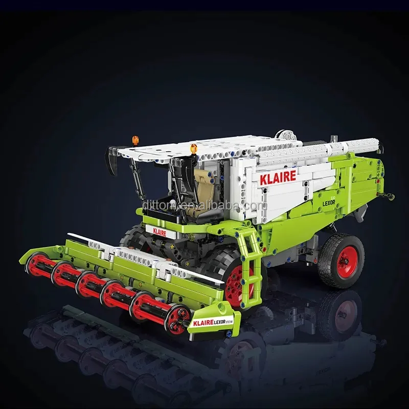 Формы King 17014S RC комбайн модель кирпича 2 4G & приложение управление ферма инженерный грузовик сборные строительные блоки игрушки