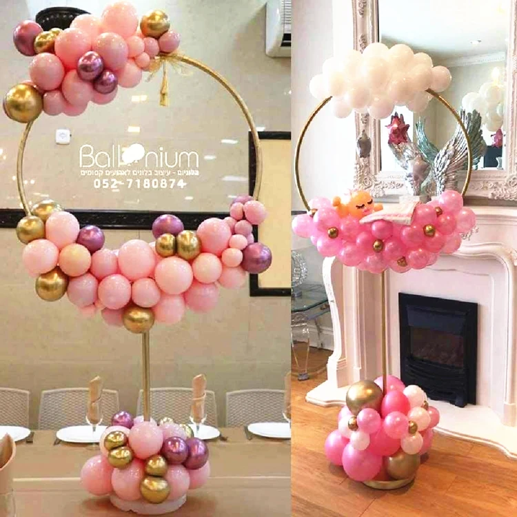 Balloon Arch Wedding Party Decorations Balloons Circle Frame Column Base Stand Display Kit Garland Holder
