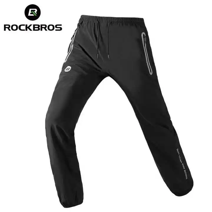 ROCKBROS Cycling Waterproof Men Women Breathable Trousers Bike Pants Anti-sweat Clothings Elastic Sport Fitness Bike Pants