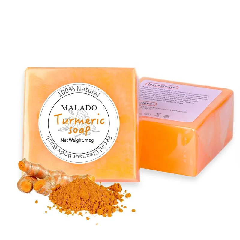 Lemon Turmeric Make Skin Tender Slippery Oil Soap Plant Extract Handmade Soap Brightening  Facial Soap