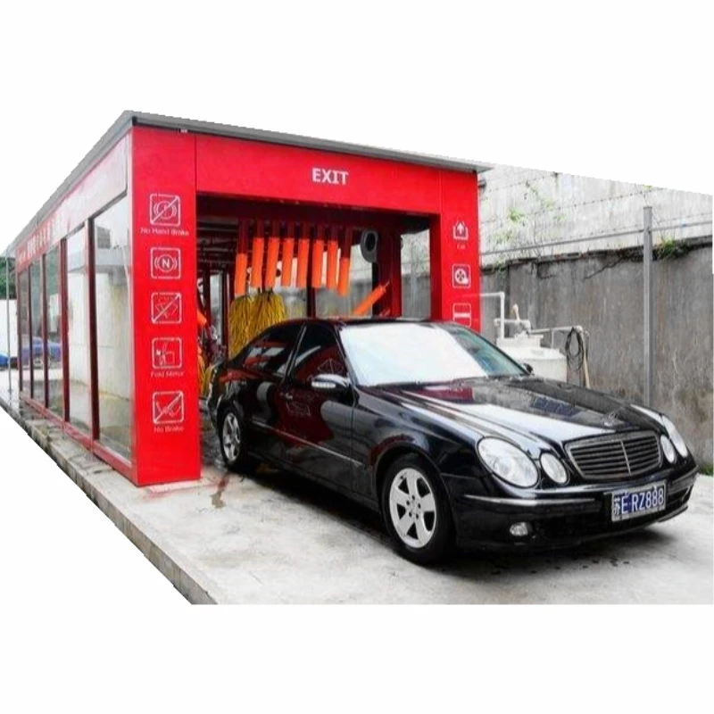 China automatic brush tunnel type car wash machine price / car washing equipment system for sale