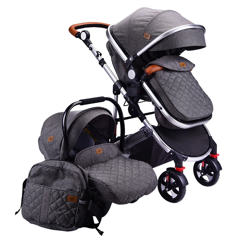Baby Stroller 3 In 1 Pram with Car Seat Travel System Baby Strollers
