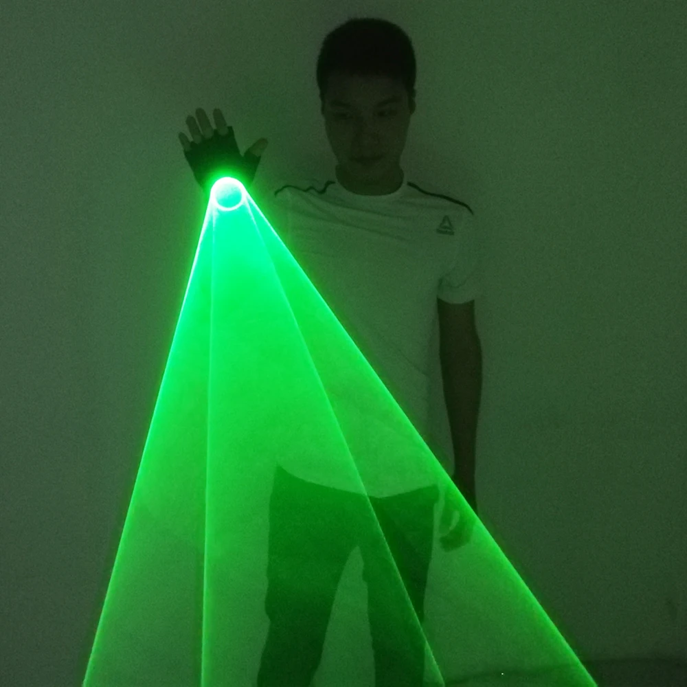 Green Rotating Laser Gloves with Whirlwind Effect Handheld DJ Dancing Club Tunnel for Christmas Decorative Party Show Pubs Clubs