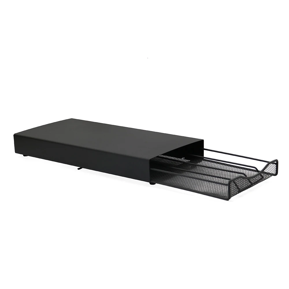 Wholesale Supply Home Black Metal Plate 24 Pots Nespresso Coffee Capsule Drawer for Storage dolce gusto