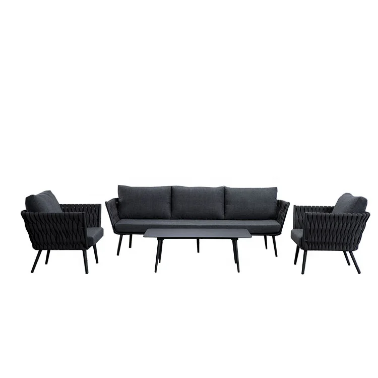 patio aluminum rope wicker couches sofa hotel modern sectional sofa garden sofas outdoor furniture