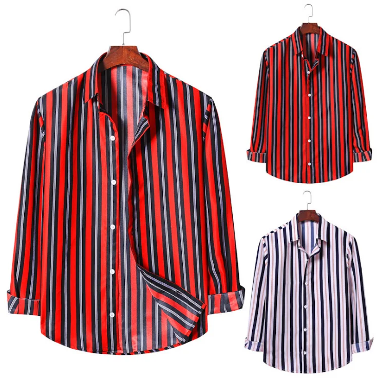 
Clearance clothing multicolor stripe men tshirts latest shirt designs with dropshipping services 