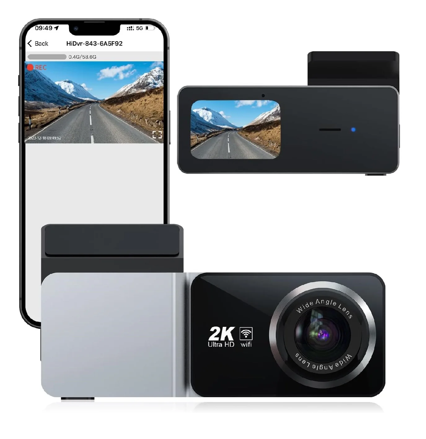 Black Box Wifi High-Definition Car Recorder 2 Channel Driving Recorder Real-Time Recording Of Driving Recorder