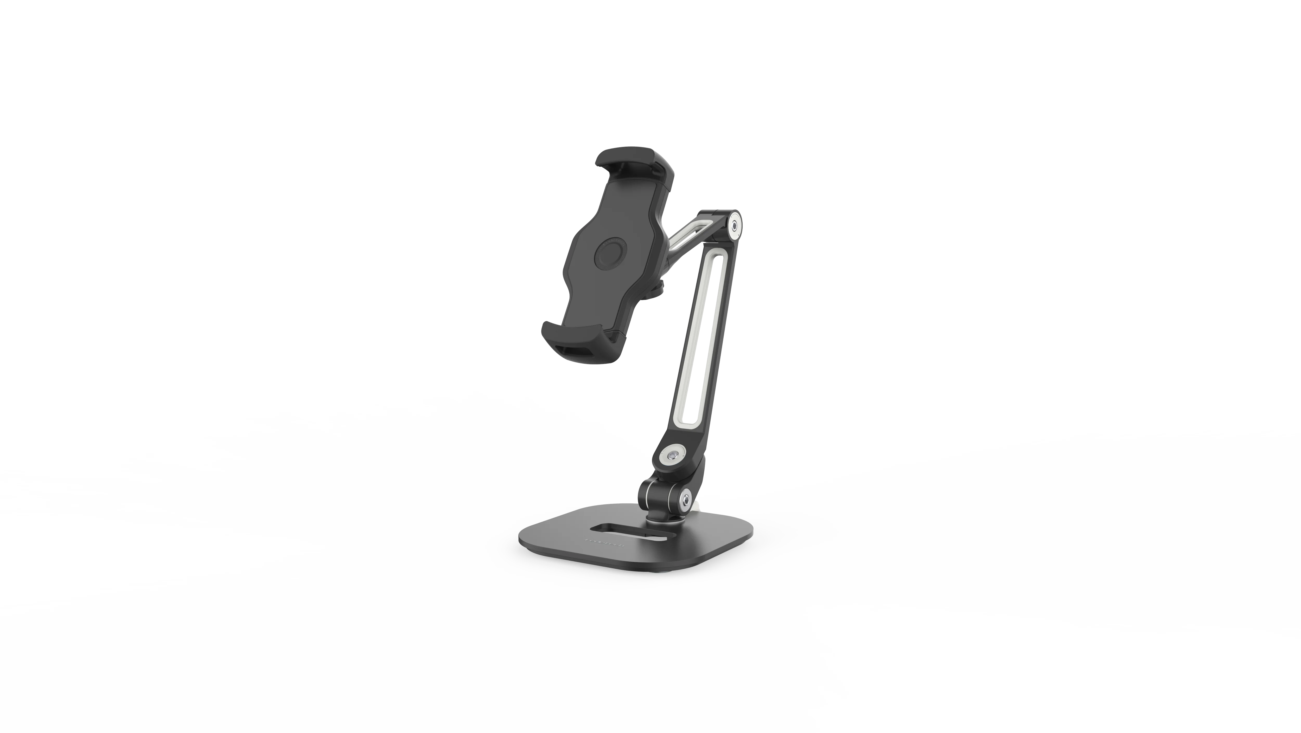 360 Degree Rotating Metal Tablet Holder Stand Adjustable Height 4 to 12.9 inches Phone Stand Desktop Phone and Tablet holder