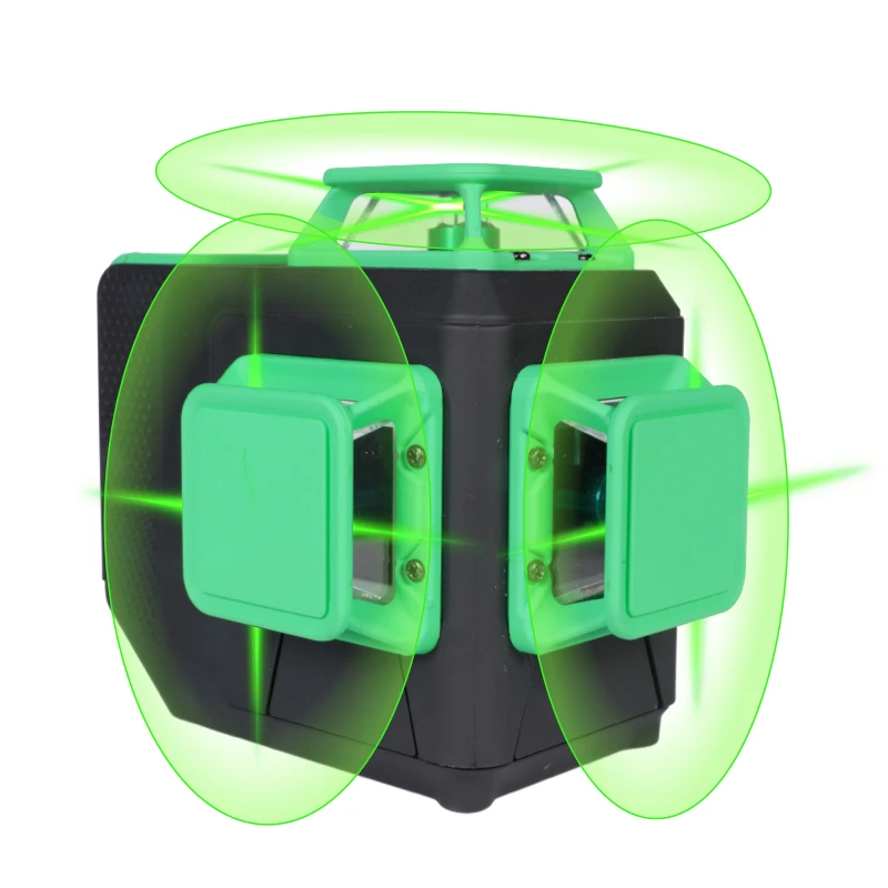 12 lines green light 360 degree multi meter ground cross self laser leveling tool marking laser level 3d