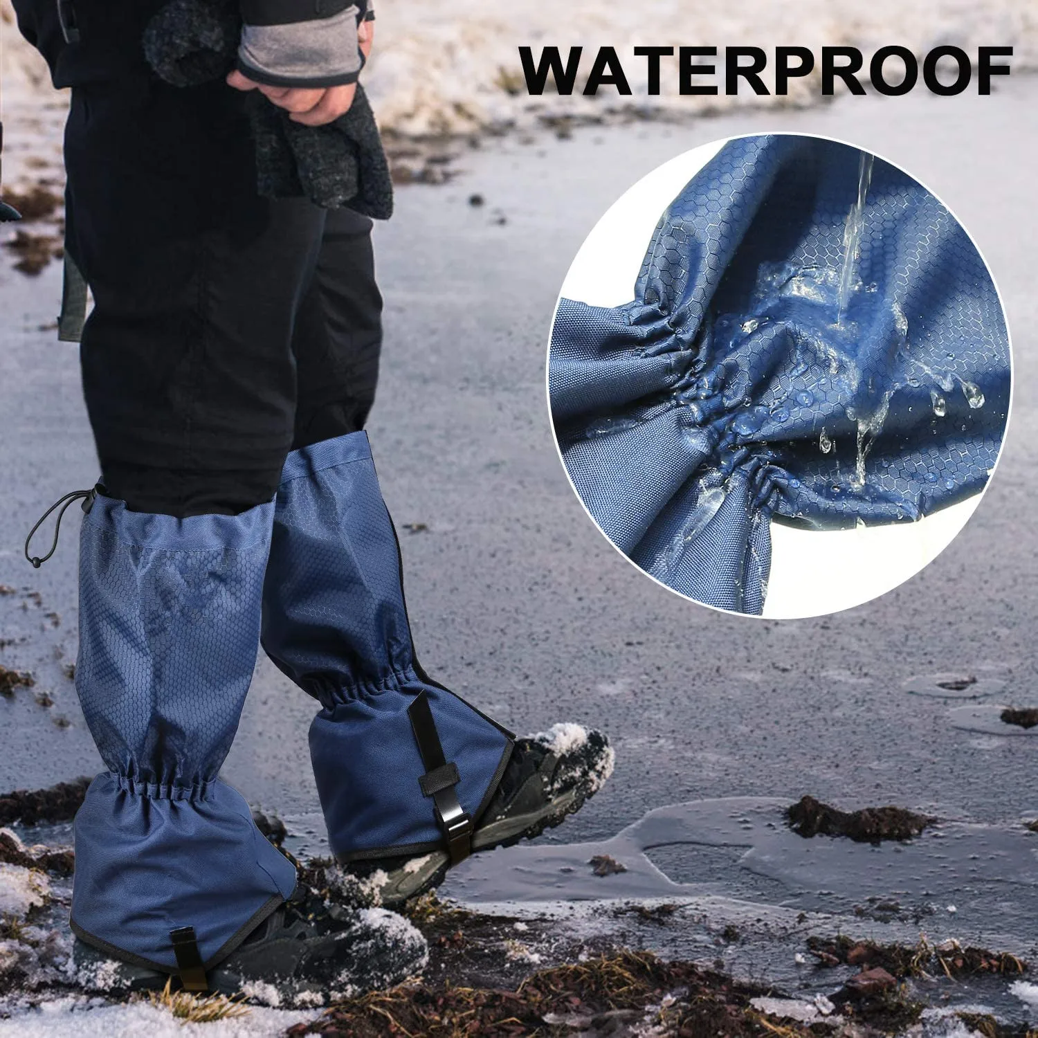 EYOUNG survival gear hiking anti-Snake Waterproof Fleece Lined Boots Leg Snow Hunting Gaiters