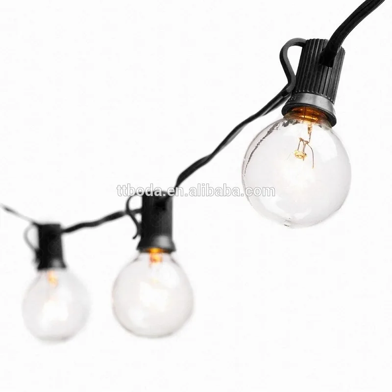 Outdoor Market Globe String Lights with G40 Bulbs for Commercial Decor