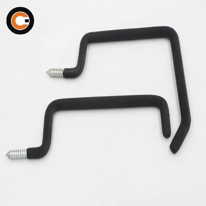 Винтовая тяжелая стальная настенная велосипедная вешалка с виниловым покрытием черного цвета, 50 фунтов