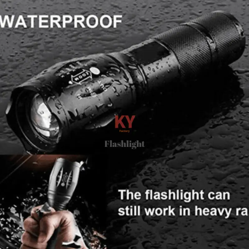 Free Shipping Waterproof 1000 lumen Zoom Torch 10w XML T6 Tactical Linterna de led Flashlight Mini FlashlightS