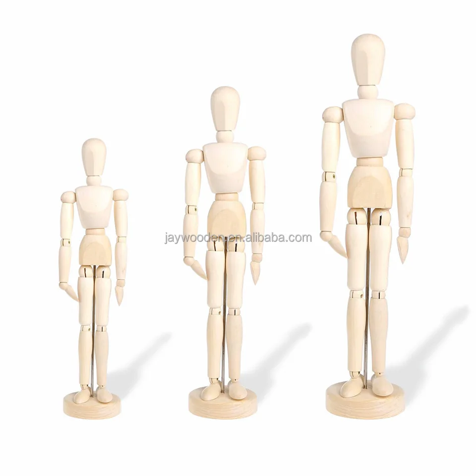 4.5 Inch 5.5 Inch 8 Inch 12 Inch 16 Inch Art Sketching Model Wood Doll Movable Joint Artist Drawing Wooden Human Body Manikin