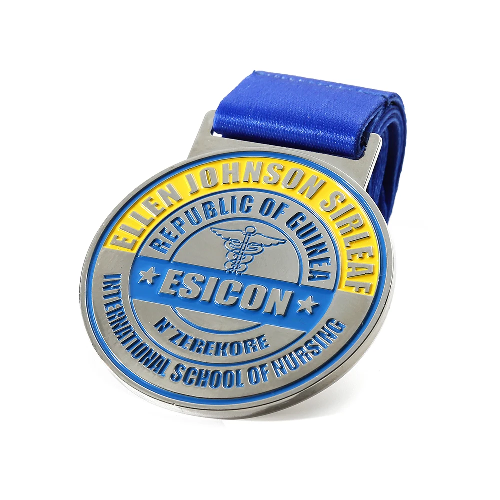 Customized for basketball, football and other ball sports with three color metal paint electroplating medals for souvenir