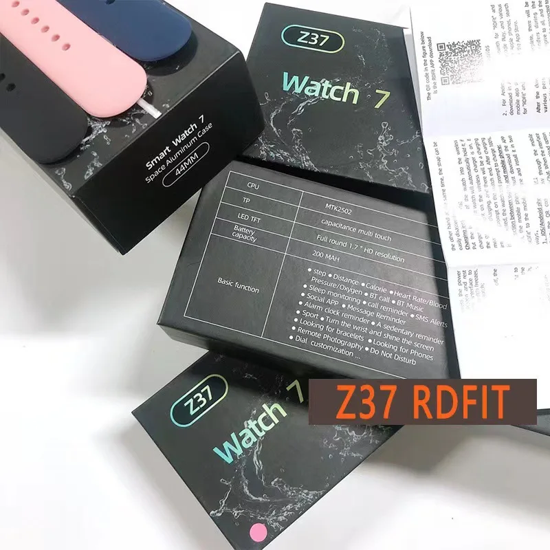 2022 Hot Watch 7 Iwo Z37 Smartwatch BT Call HD Screen Sport Bracelet Series 6 7 Fitness Tracker Z37 Smart Watch