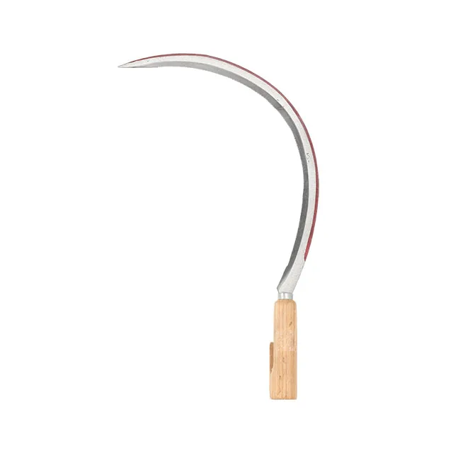 Hay Knife Agricultural Outdoor Garden Scythe Grass Moving Sickle with Long Tubular Handle