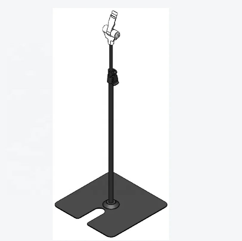 POP for Supermarket Telescopic Pole metal Table Stand Support with adjustable height for larger electronic price tag display