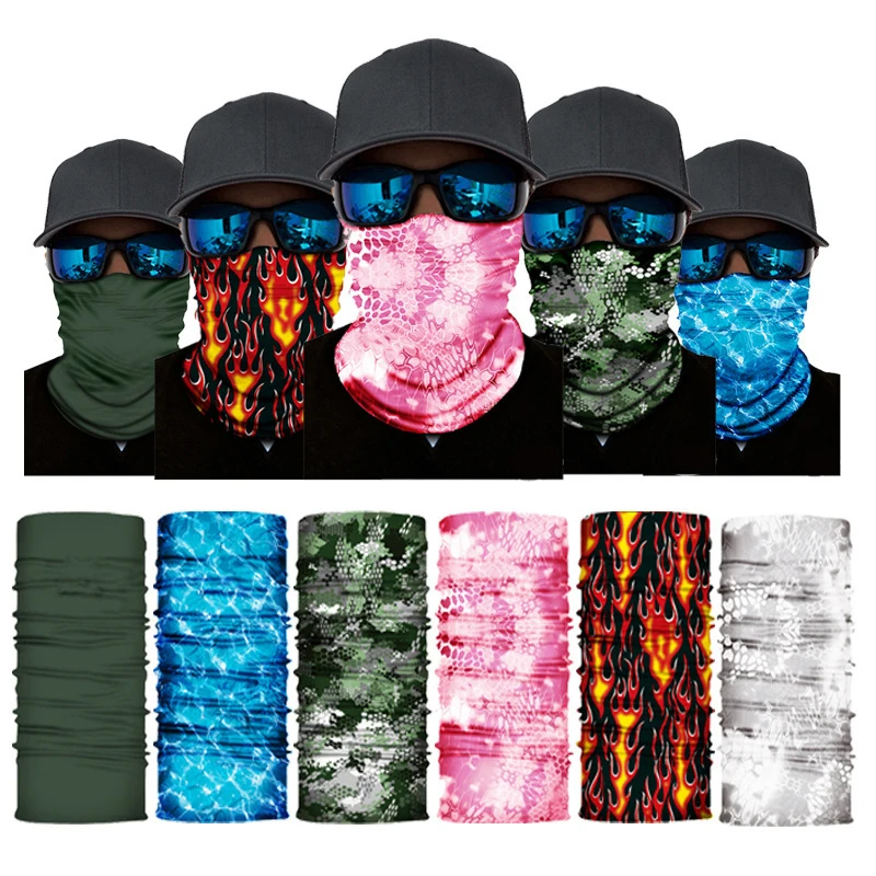 Wholesale printed hunting buffs tube tubular bandana scarf face cover neck gaiter