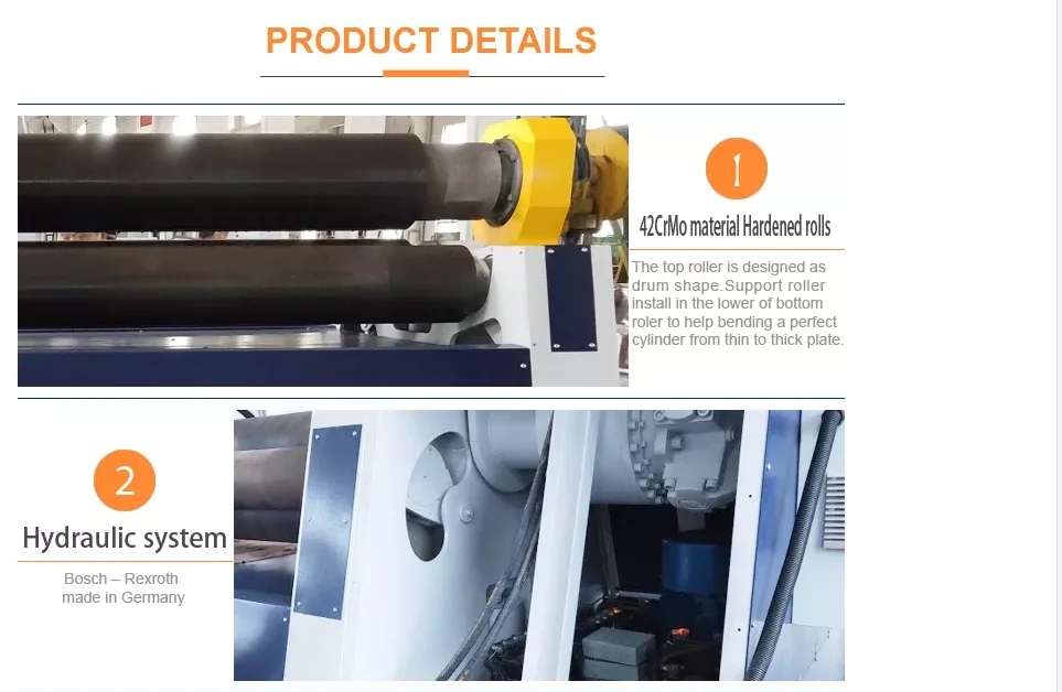 W12 CNC hydraulic 4 rolls plate Galvanized Sheet bending machine full auto 4-roller rolling machine
