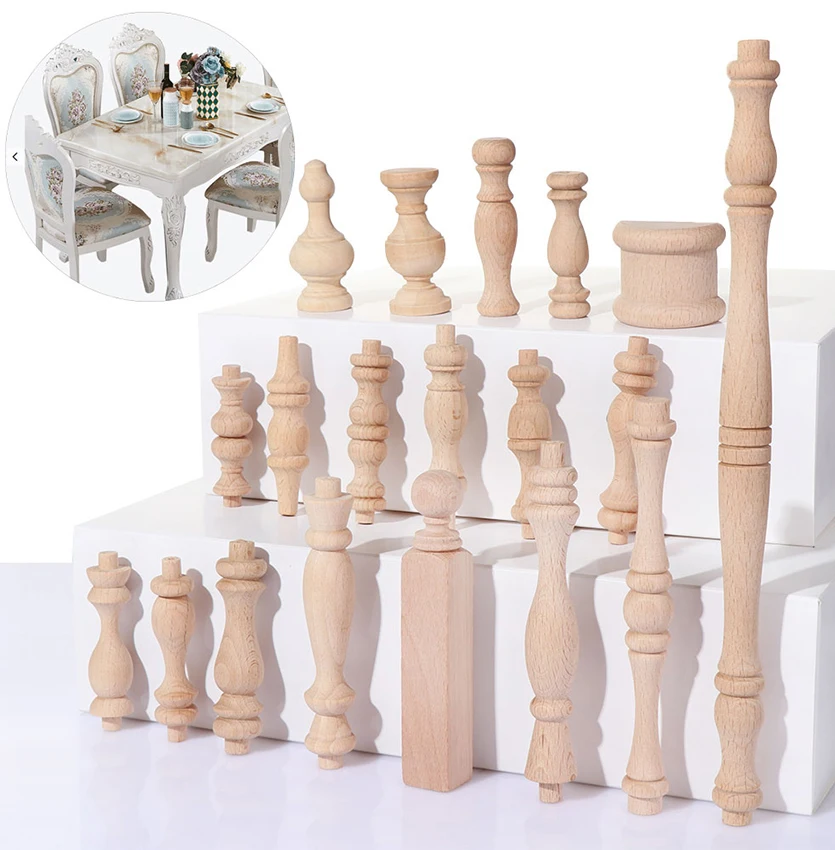 Hot Sale Modern Carved Wood Furniture Legs Sofa Legs Wooden For Bed And Chair carved wood furniture legs