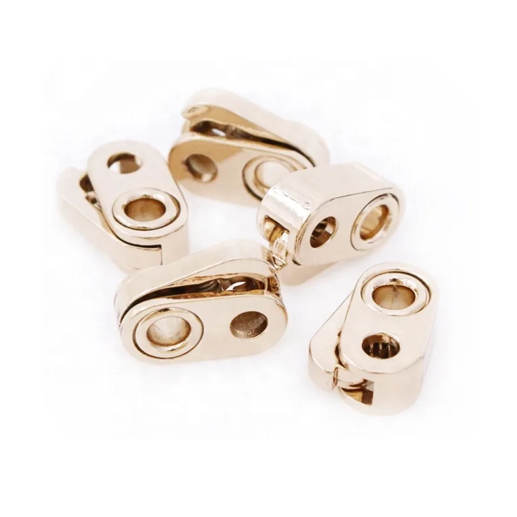 Modern Fancy Gold Drawstring Metal Cord End Thread End Spring Lock Elastic Cord Lock for Hoodies Blazers Clothing Backpack Bag