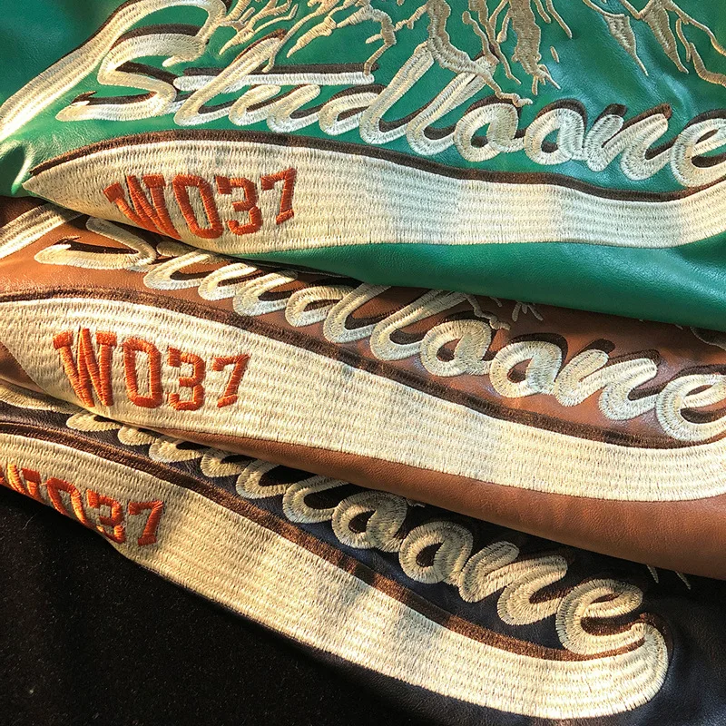 Cheap Custom Color Matching Baseball Jacket High Quality American Retro Pu Leather Embroidery Letterman Varsity Jacket