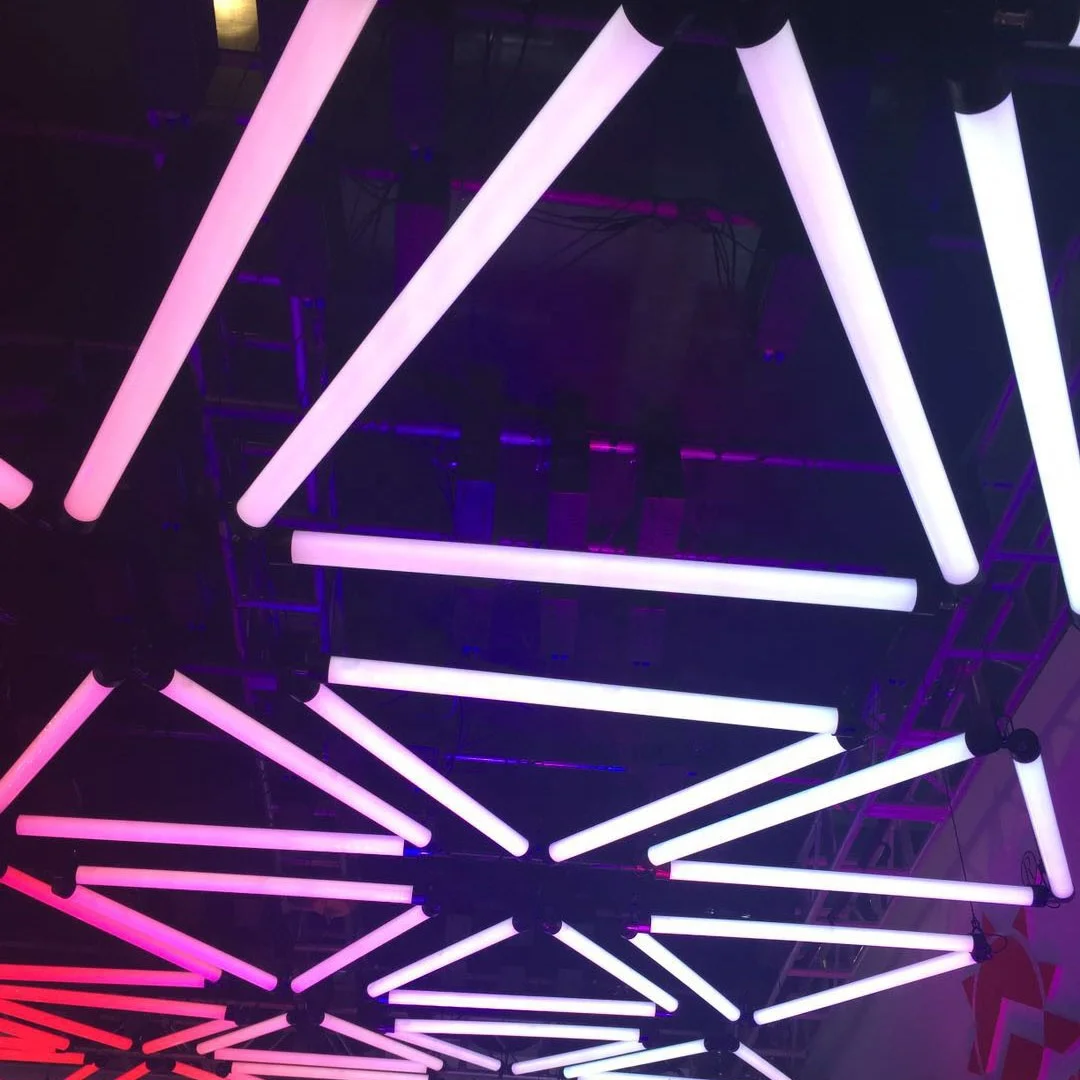 led kinetic Kinetic Light System RGB Color Tube Light Motorized by DMX Winch