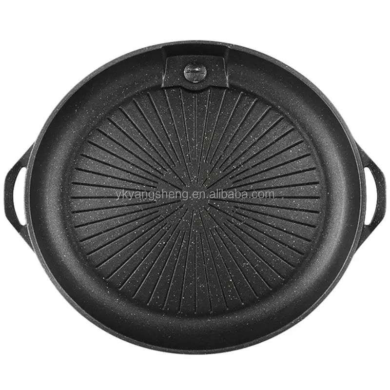 Easy To Operate Cast Iron Grill Pan Factory Manufacture Korean Barbecue Grill Pan