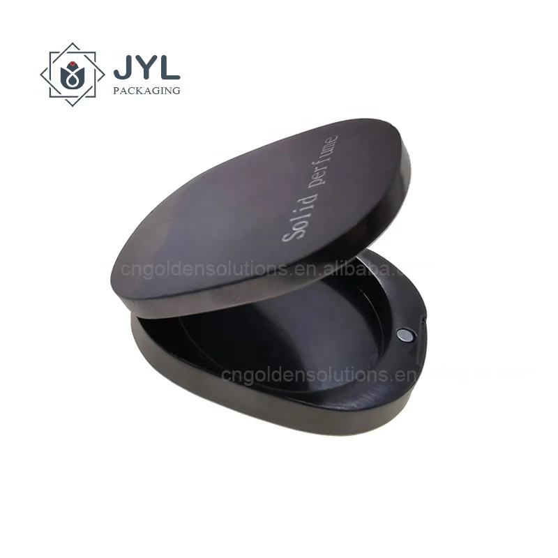 Customized Shape Private Brand Solid Perfume Container Print Logo Powder Case Empty Magnetic Power Compact For Balm Balsams