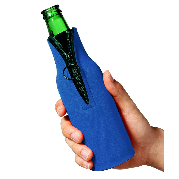 Wholesale Beer Drink Cooler Insulated Neoprene Glass Water Bottle Sleeve With Zipper