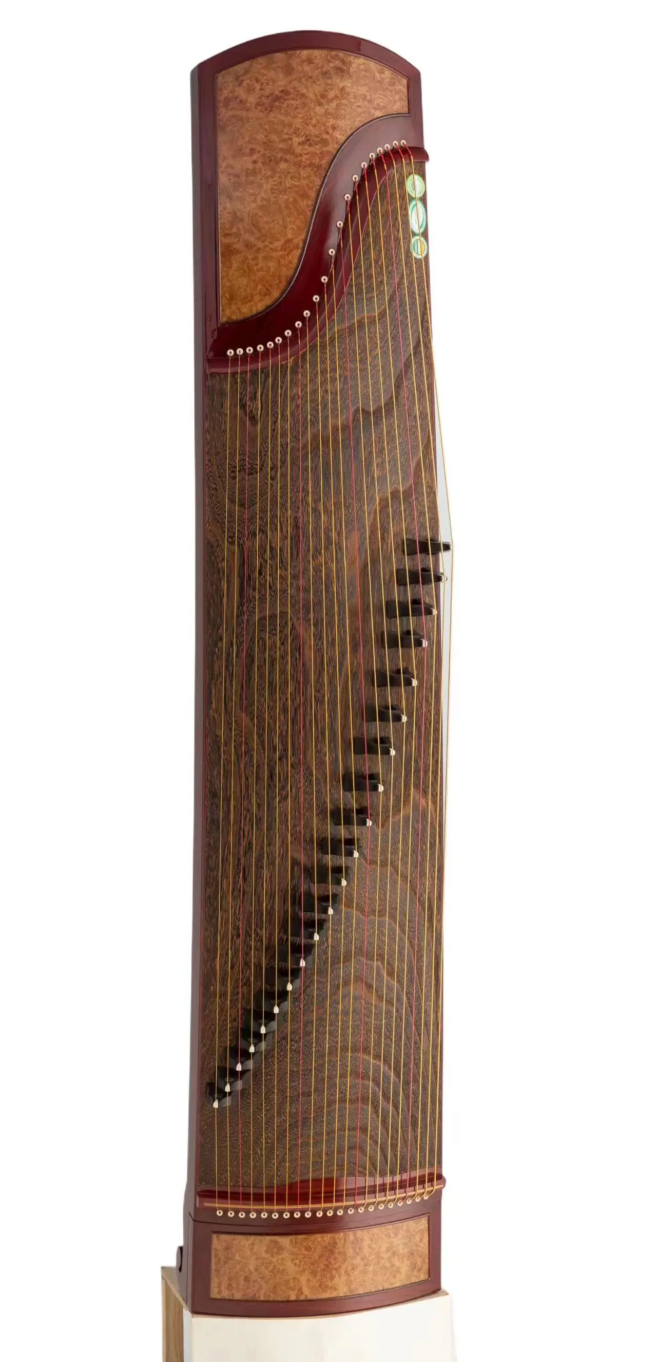 Traditional 21-String Guzheng Golden Autumn Series Chinese Zither Piano-Type Musical Instrument for Recording