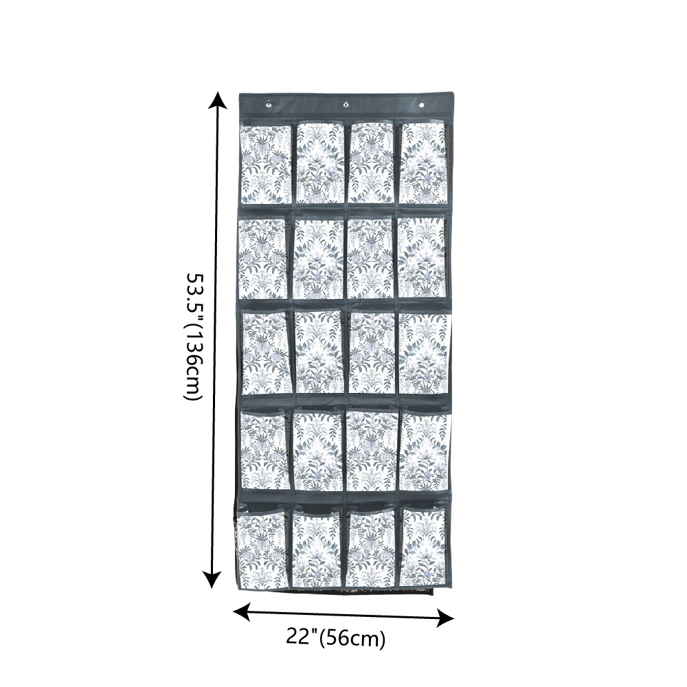 High Quality Easy Mount Shoe Storage Box Hanging Wall Mounted Hanging 20 Pocket Foldable Shoe Storage Box
