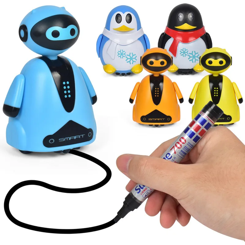 toy robot small inductive plastic inductive penguin line pen follower