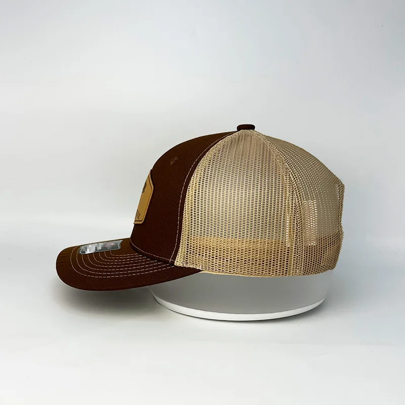 Кожаная нашивка для охоты Мужская сетчатая шляпа gorras 6 панелей спортивные кепки richardson 112 Дальнобойщика