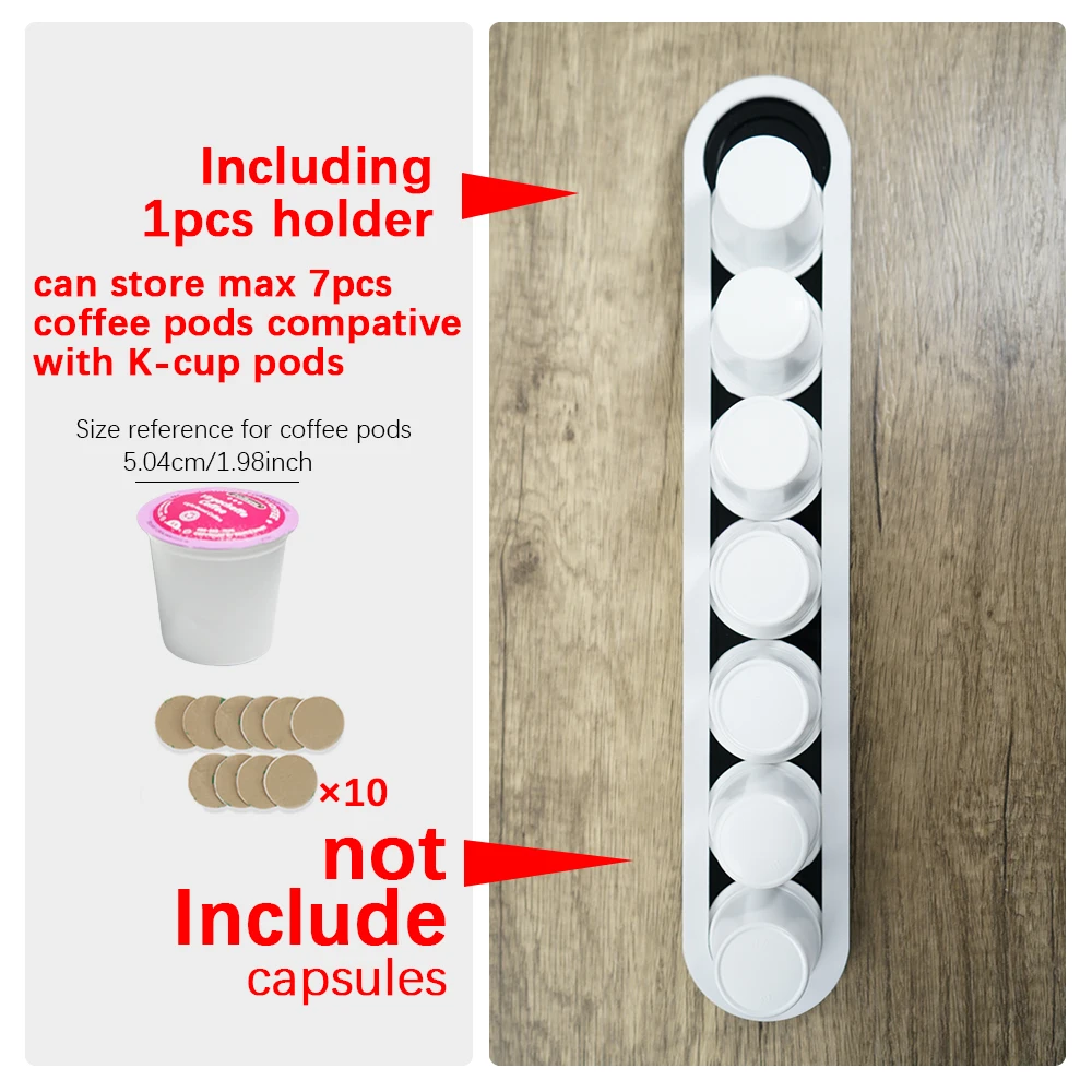 Factory Customized 1PCS Coffee Station Pods Holder Coffee Capsules Storage Rack For Kering Pods Coffee Pods Shelf
