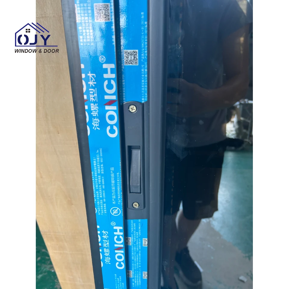 Good Price UPVC Windows Black PVC Windows Double Glaze Gray PVC Sliding Black Vinyl Windows